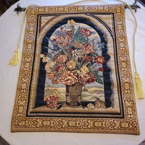 VTG Flanders Textures Wall Art Ambrosius Bosschaert Bouquet Belgian Tapestry
